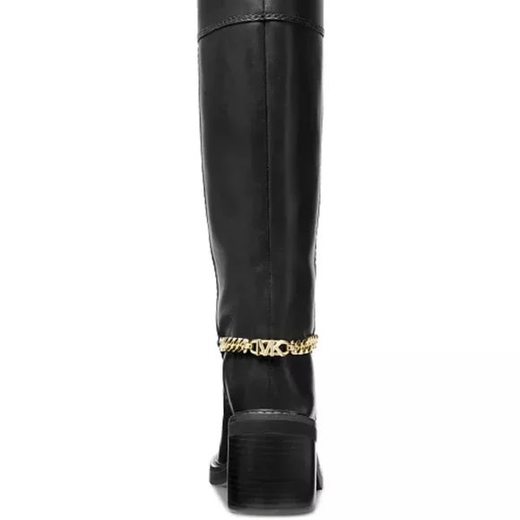 Michael Kors Black and Silver Heeled Boots